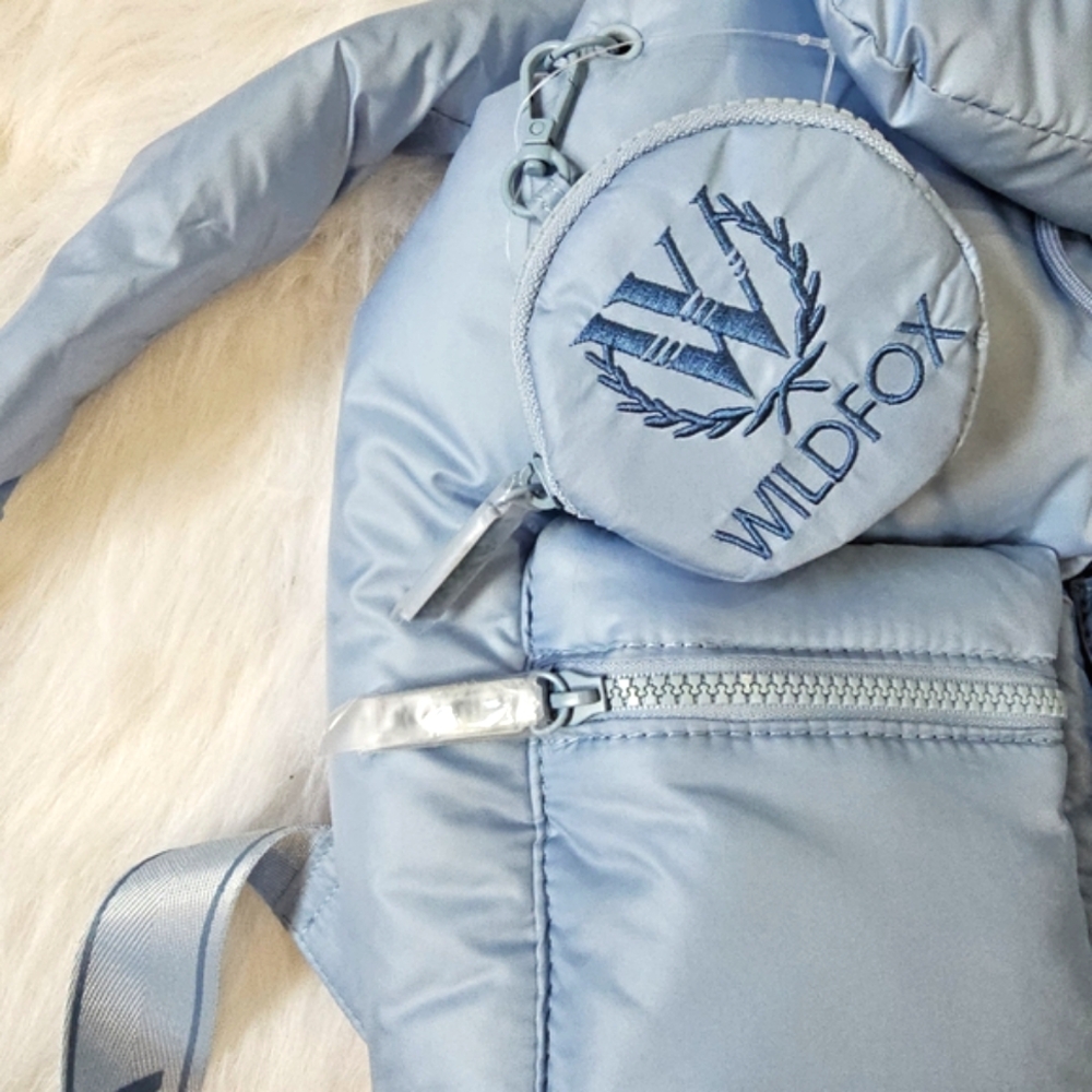 Wildfox Light Blue Puffer Backpack - Picture 3 of 6